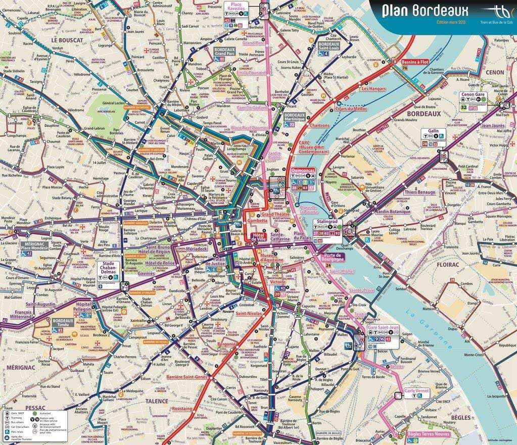 Autobus Bordeaux put na karti