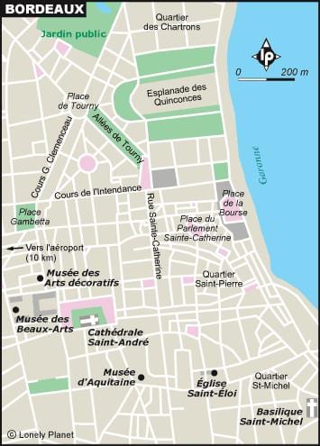 karta Bordeaux vrt