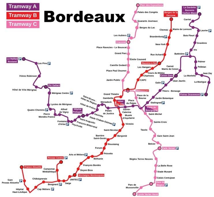Metro Bordeaux karti