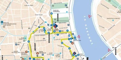Karta Bordeaux pješačenje