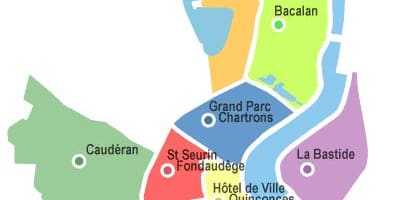 Karta Bordeaux području