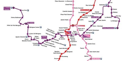 Metro Bordeaux karti