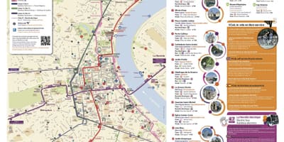 Bordeaux turističku kartu u PDF formatu
