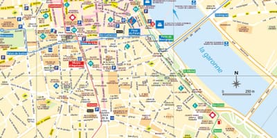Mapa ulica Bordeaux, Francuska