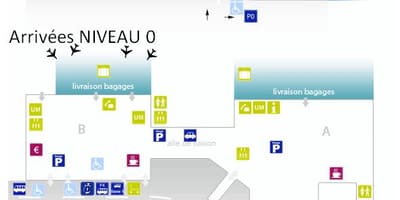 Terminal zračne luke Bordeaux karti